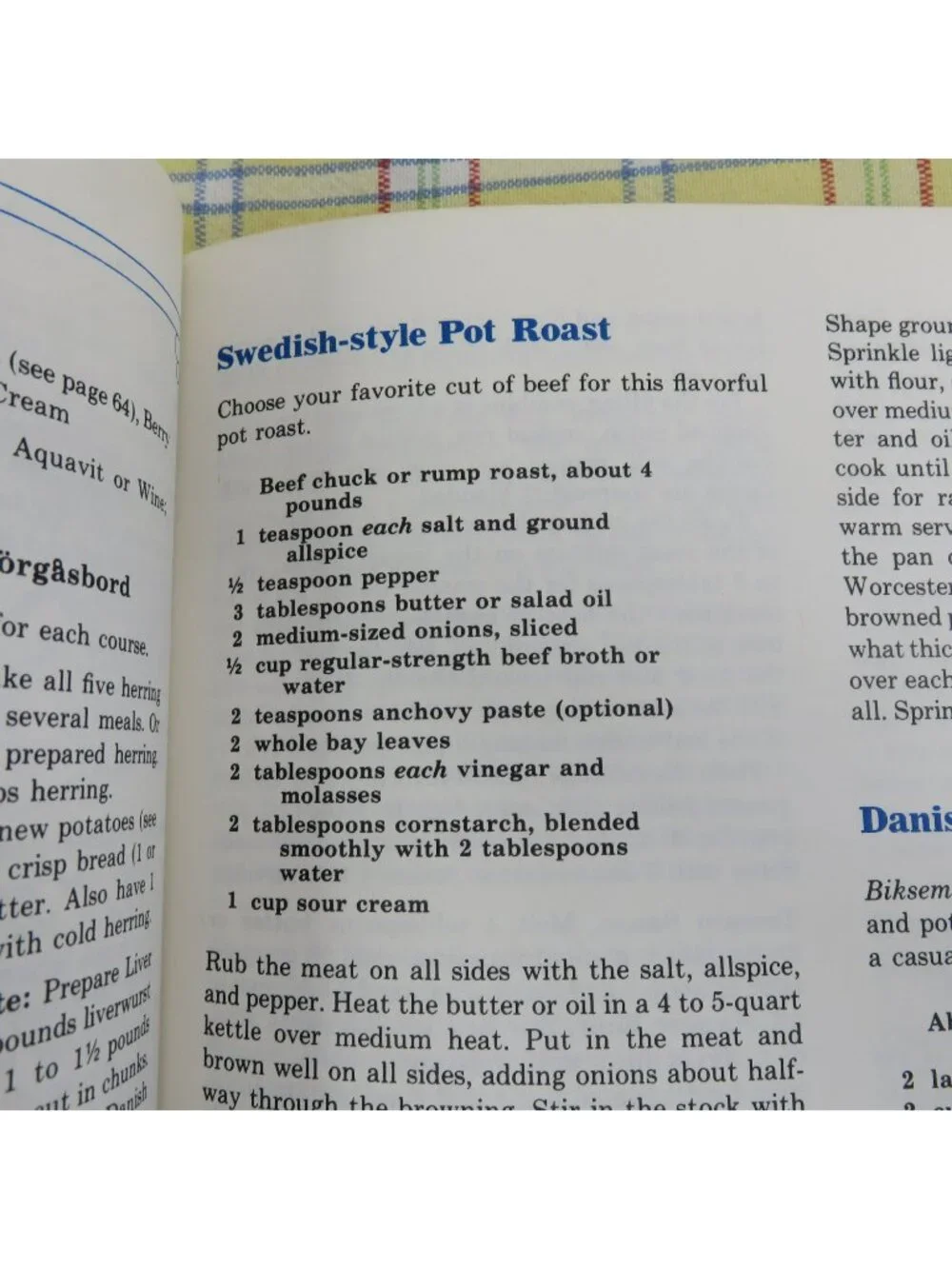 Sunset Scandinavian Cook Book 1st Ed 1st Printing 1974 Step-by-Step Techniques
